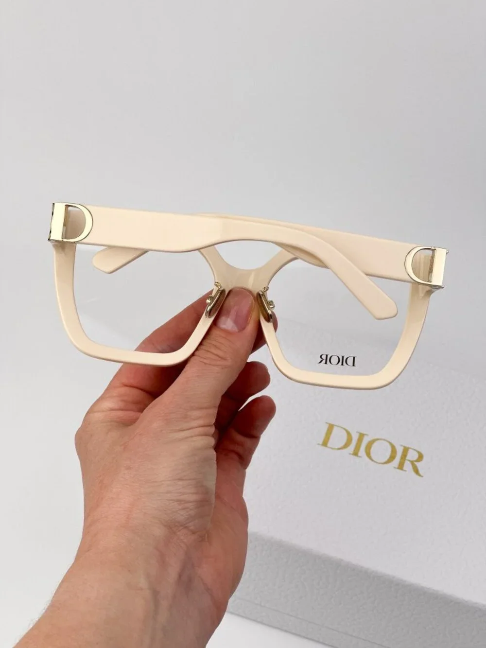 Dior 30MONTAIGNEO S1F Eyeglasses – Ivory Butterfly Square Frame 9500